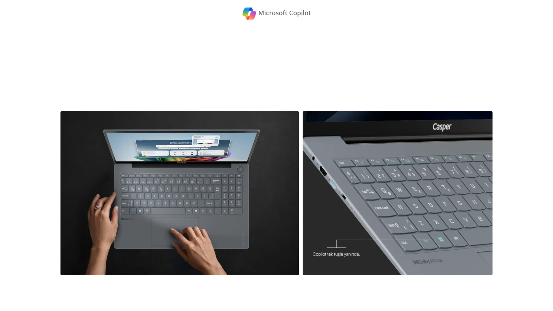 Casper Nirvana X100 laptop bilgisayar casper-x100-copilot-1920x1080-logolu3
