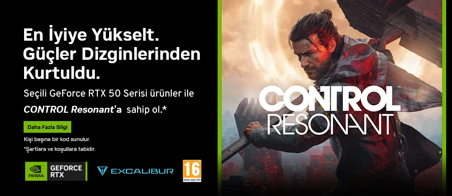 Seçili GeForce RTX 50 Serisi Ürünler ile CONTROL Resonant’a Sahip Ol.