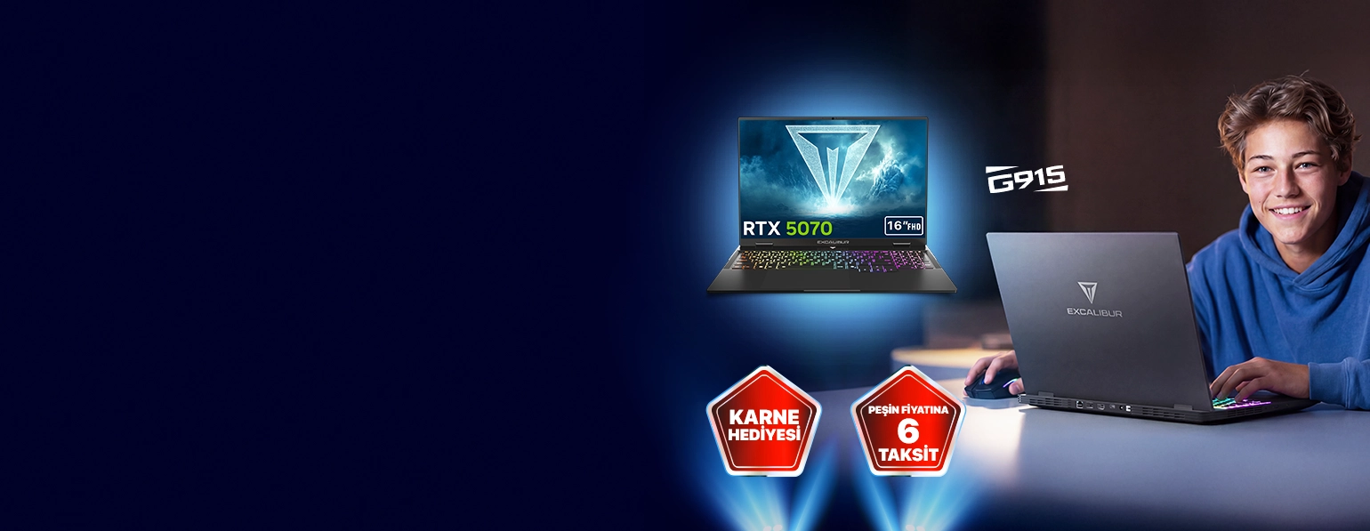 Excalibur G915 laptop oyun bilgisayari excalibur-slider-karne-kampanyasi